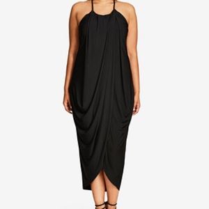 City Chic slinky draped dress